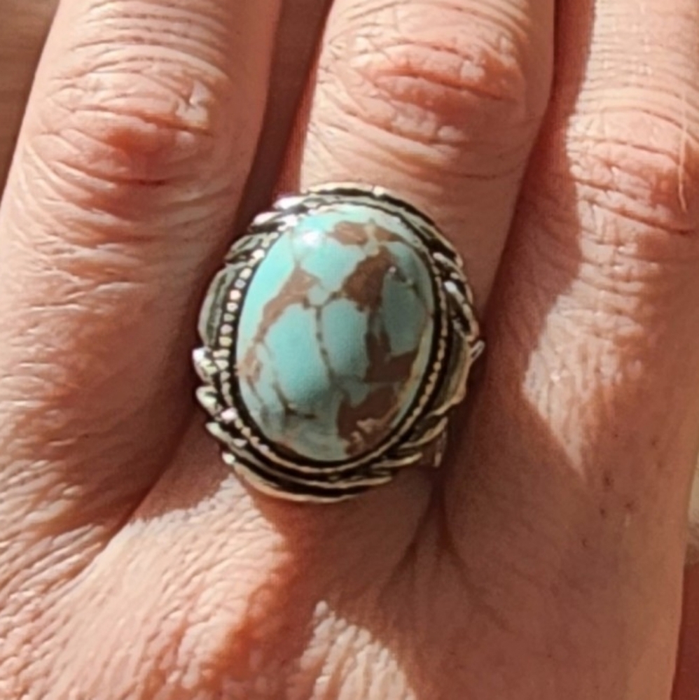 💙 Turquoise Oval Ring - Picture 6 of 8